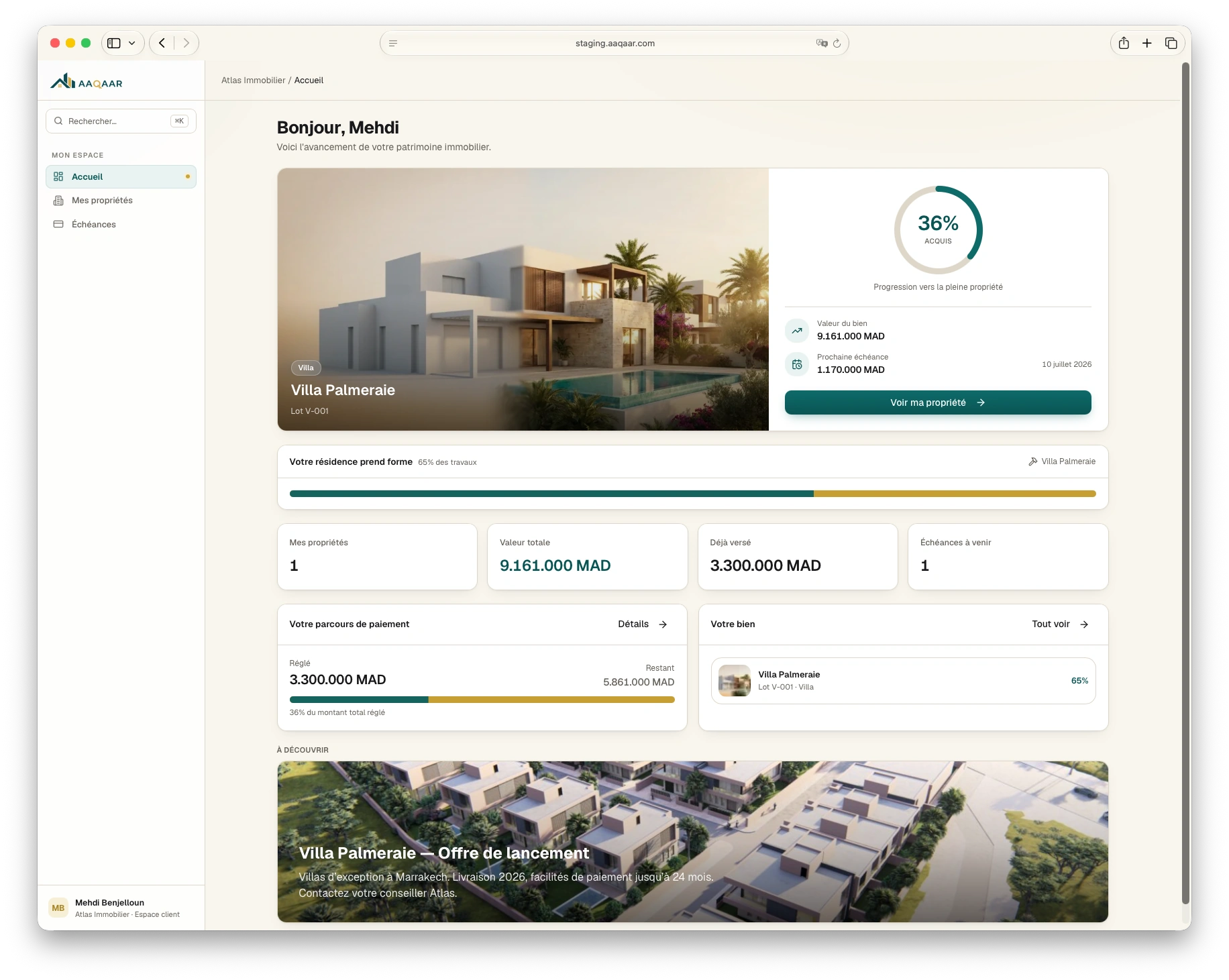 Portail client — Un portail à votre marque pour vos acquéreurs